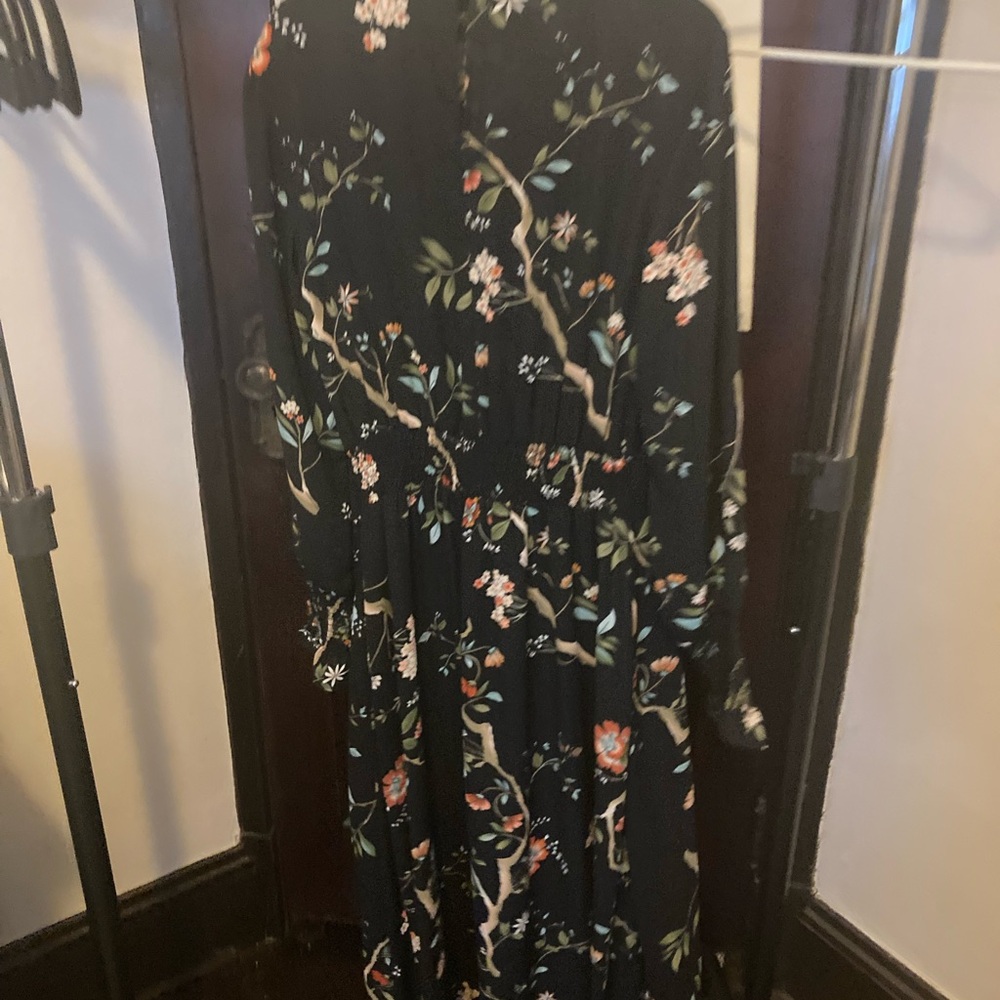 Floral Black Maxi Dress